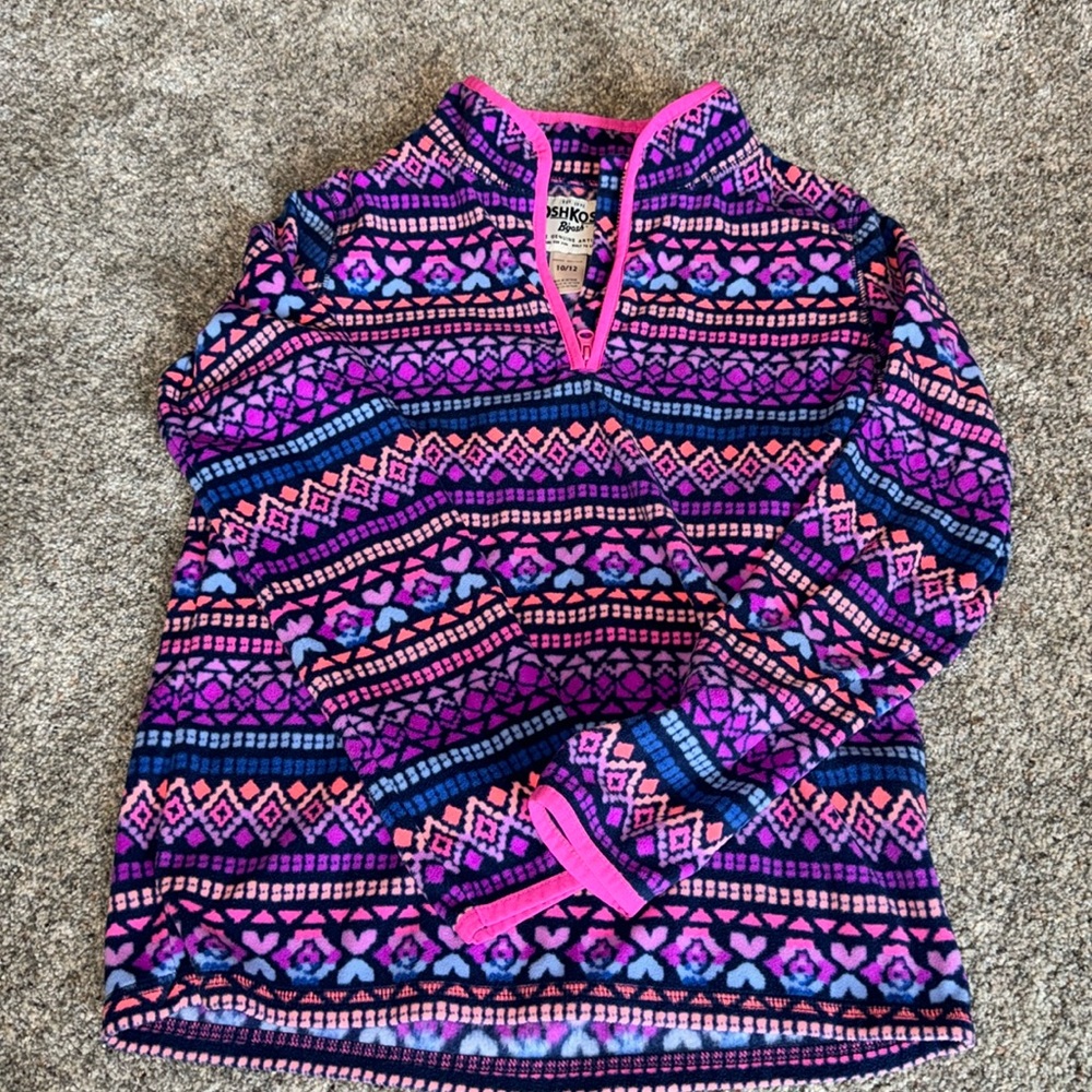 OshKosh soft fleece quarter zip size 10/12